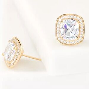 🆕 Diamonique 7.20 cttw Cushion Cut "The Courtney" Studs, Sterling